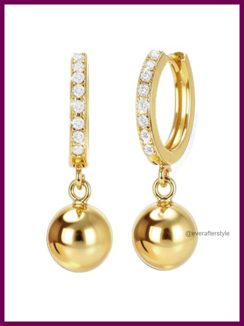 14K Gold Hoop Earrings for Women Dainty Hypoallergenic with Zircon